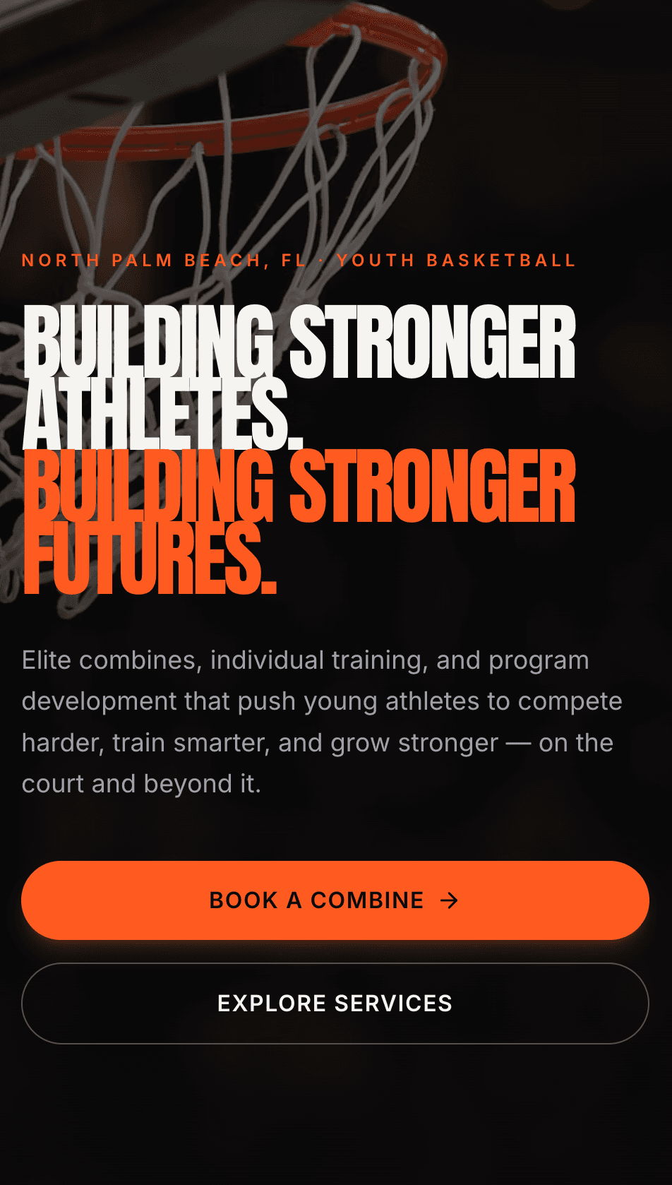 Elite youth basketball on a phone.
